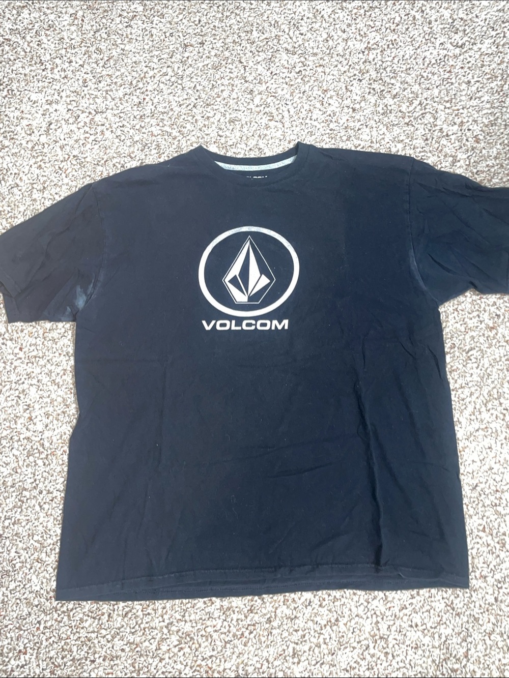 Volcom Black Tee with White Logo